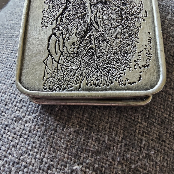 Bergamint Brass Works Alice In Wonderland Cheshire Cat Belt Buckle 2003 Y2K VNTG